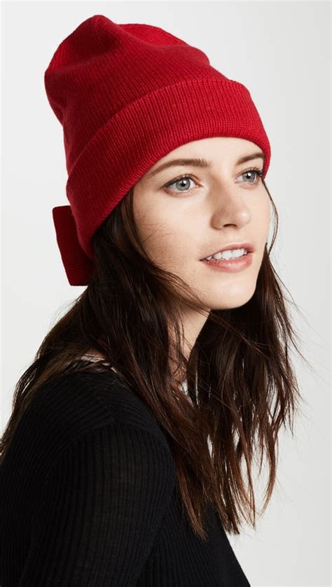 Kate Spade New York metallic bow beanie 